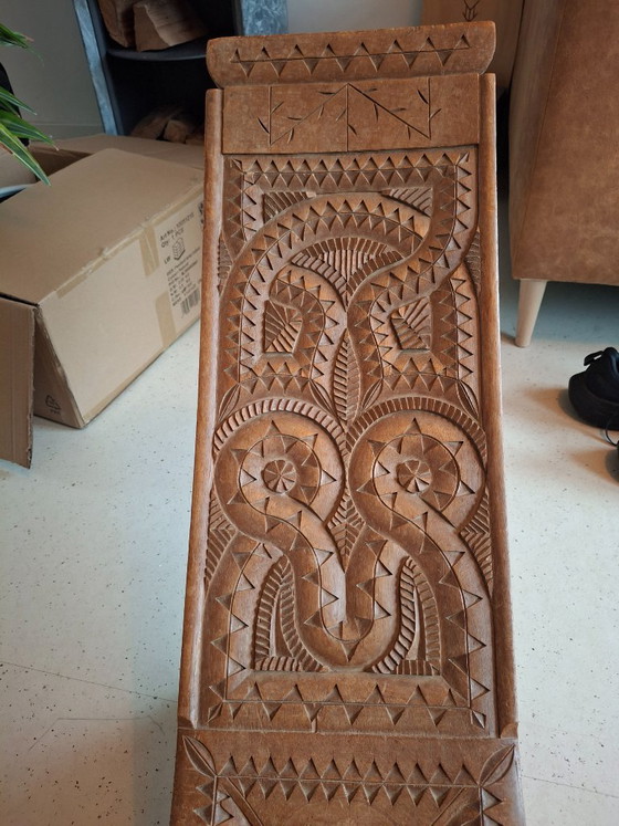 Sedia pieghevole vintage intagliata a mano – Sedie pieghevoli, Legno (photo 4 of 5)