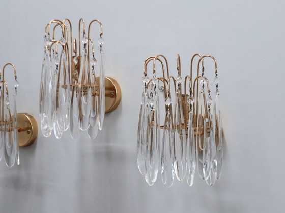 Image 1 of Set di 4 applique vintage in vetro di Murano a goccia anni '80