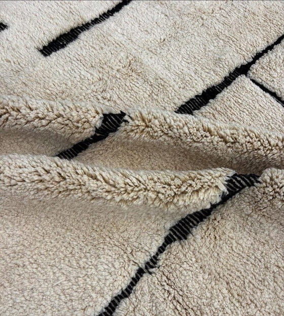 Traditional Handmade Natural Wool Rug 2/3 m, Aime Té, Rugs & carpets, Black (photo 4 of 6)