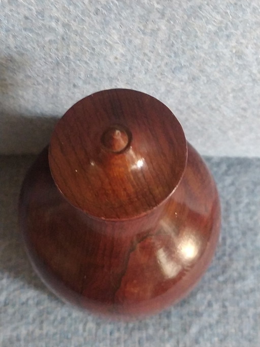 Bouteille décorative en bois de palissandre des années 1950