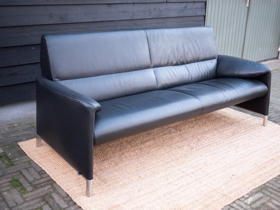 Image 1 of Leolux Felizia | 3-seater leather designer sofa | Black