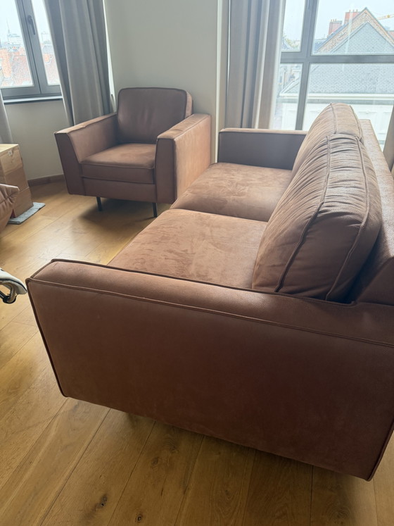 Salon Zetelset Cognac – Zithoek, Leather, Metal (photo 3 of 6)