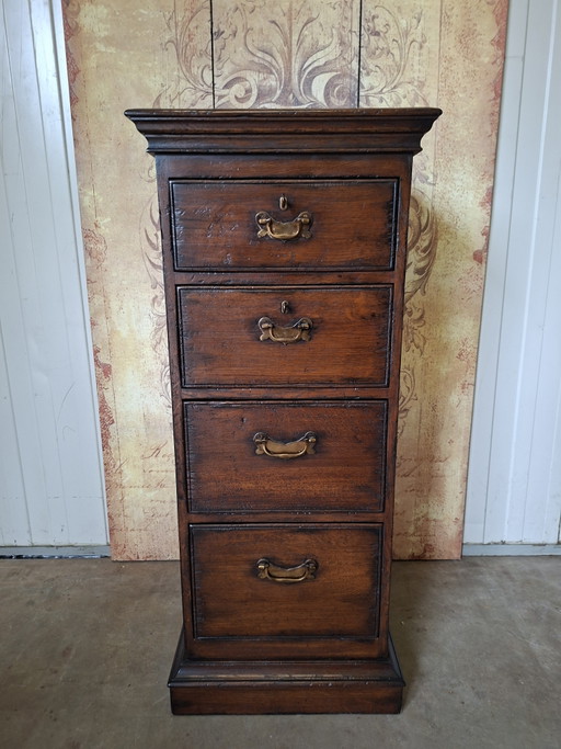 Classic English chest of drawers, apothecary cabinet, filing cabinet, dimensions 52x49cm and 123cm high.