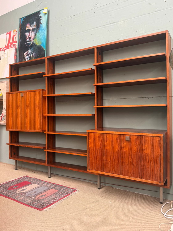 Image 1 of Alfred Hendrickx voor Belform Wandmeubel – Modulair planken systeem van palissanderhout