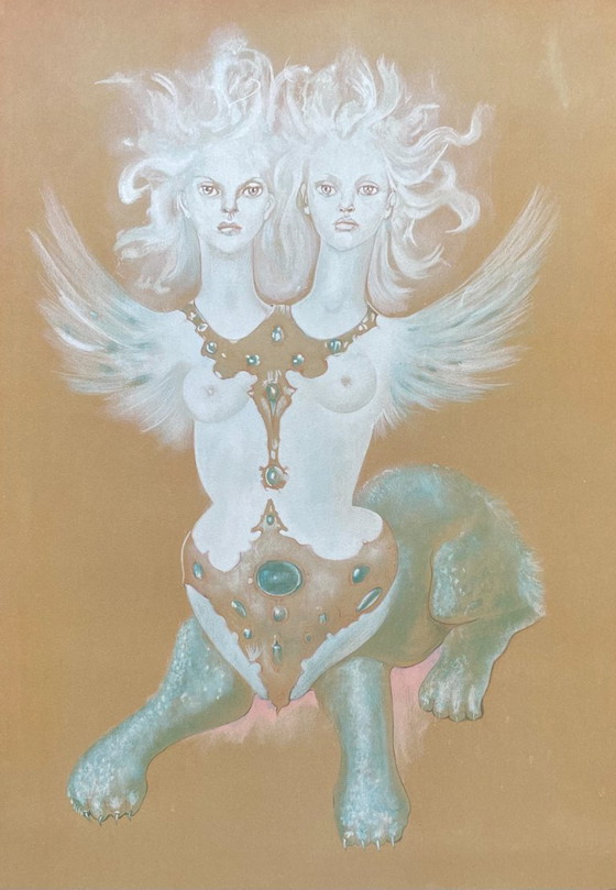 Image 1 of Leonor Fini – Surrealist Sphinx (rare lithograph)