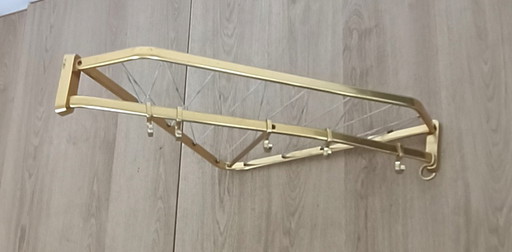 Porte-manteau à cordes d'angle des années 50