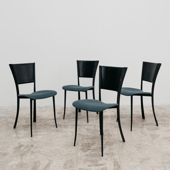 Image 1 of Dining Set of 4 Chairs, Made in Italy, 1980s Postmodern, Modern Antiques