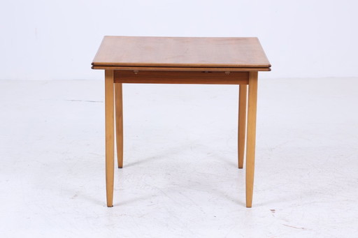 Vintage kitchen table 60s | Mid - Century dining table table retro 70s wood extendable #04-67