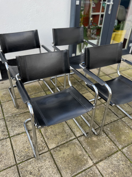 Image 1 of Set of 4 Mart Stam Dining Chairs