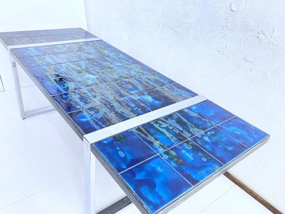 Image 1 of Tavolino in maiolica Space Age anni '60-'70 design di Belarti