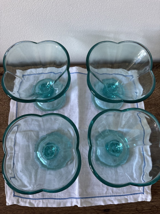 Image 1 of Vintage blue ice cream coupes