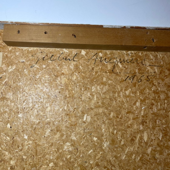 Gilbert Auquière, Composition abstraite, années 1960, Technique mixte – Peintures et dessins, Abstract (photo 10 of 10)