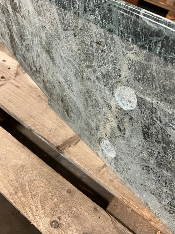 Guatemala Green Marble Console, 1960s – Brass (photo 11 of 12)