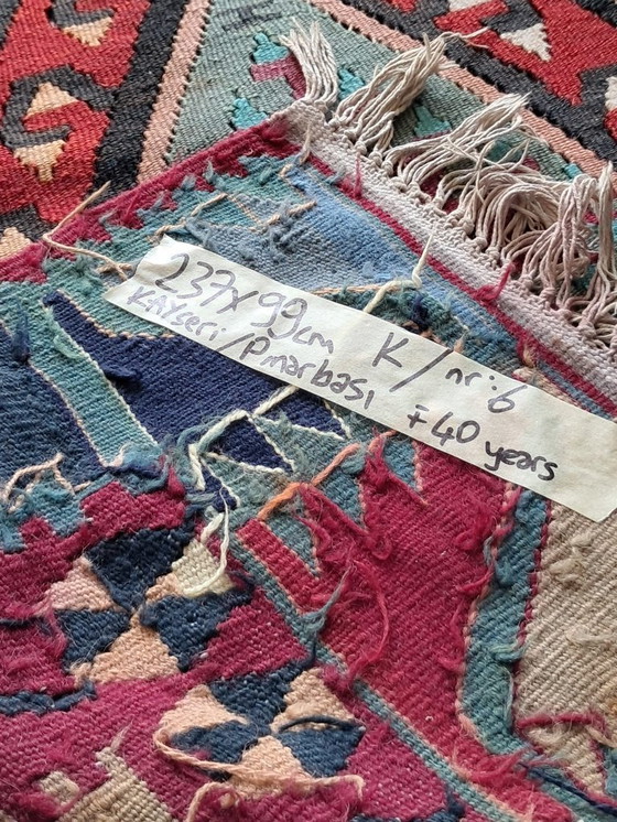 Image 1 of Kilim turco tejido a mano 237x99cm