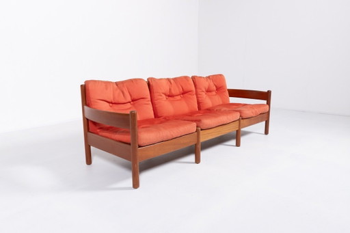 Architektonisches Sofa im skandinavischen Design aus den 1980er Jahren