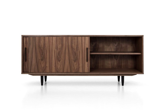 Image 1 of Walnut cabinet sliding door O-S06