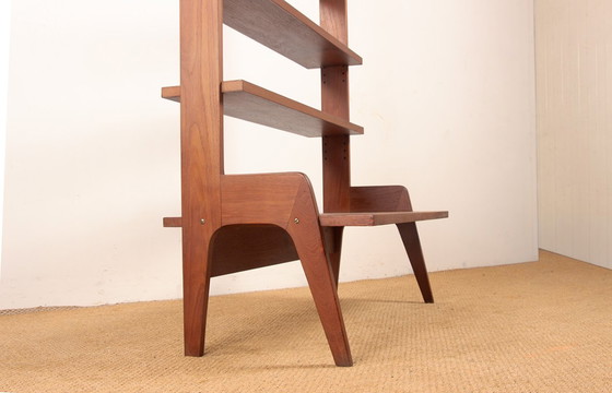 Image 1 of Grande scaffale mobile e modulare in teak danese di H. Brockmann Petersen, anni '60.