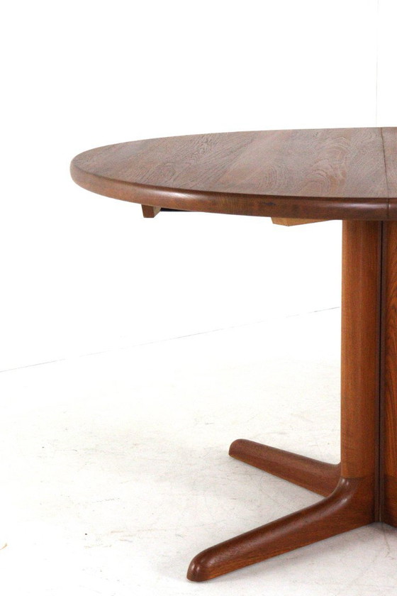 Image 1 of Vintage Round Danish 2x Extendable Teak Dining Table