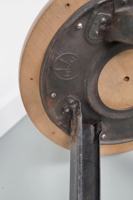 Image 1 of Paar Industriestahl-Fabrikhocker von Rowac, ​​Robert Wagner Chemnitz, 1930er Jahre