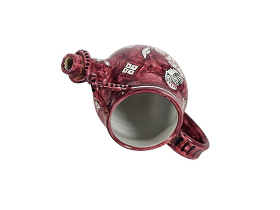 Image 1 of Deruta Mateucci - cranberry red - hand-painted - Italy - 1960s