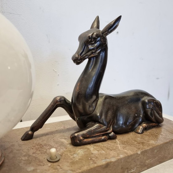 Image 1 of Lampe Art Déco avec cerf