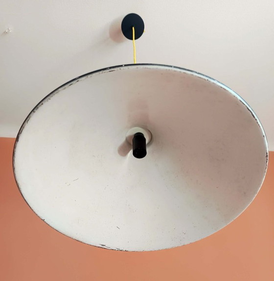 Image 1 of Grande lampada a sospensione industriale vintage in lamiera, 39 cm