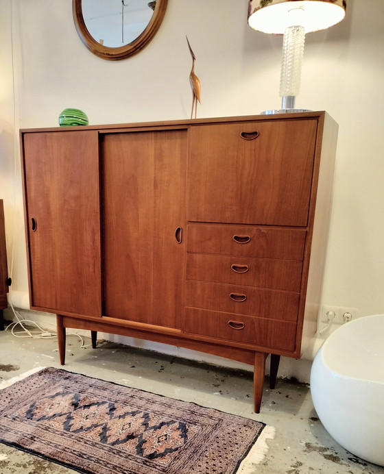 Image 1 of Credenza alta vintage in teak degli anni '60