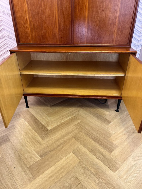 Credenze alte vintage, teak, Germania anni '60 – Metallo, Mid Century Modern (photo 5 of 6)