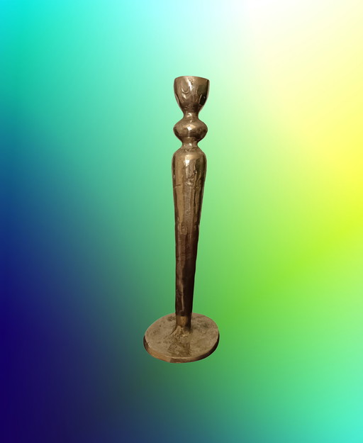 Vintage-Kerzenständer im brutalistischen Stil der 70er Jahre