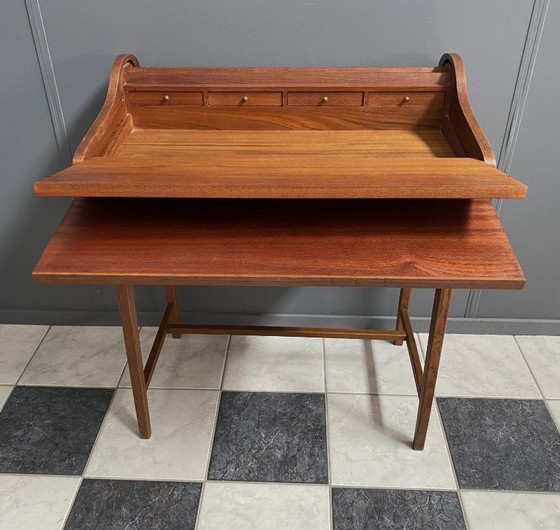 Image 1 of Bureau en teck à plateau enroulable, Danemark des années 1960