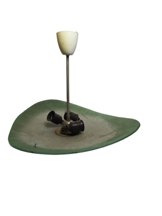 Kroonluchter in postmoderne stijl, Polen, jaren 1950 – Glass, Metal (photo 8 of 9)