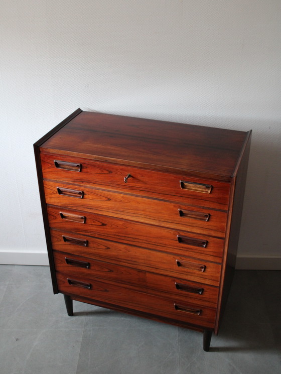 Image 1 of Vintage Deense ladekast in palissander door Gunnar Nielsen Tibergaard