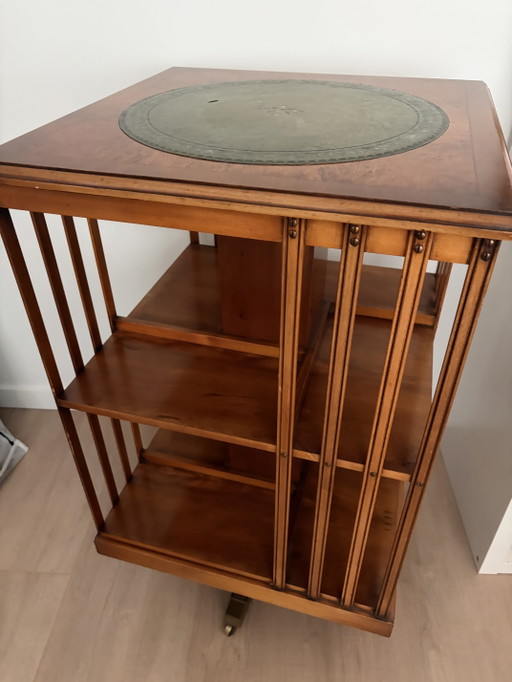 Engels mahoni boekenmolen antiek 