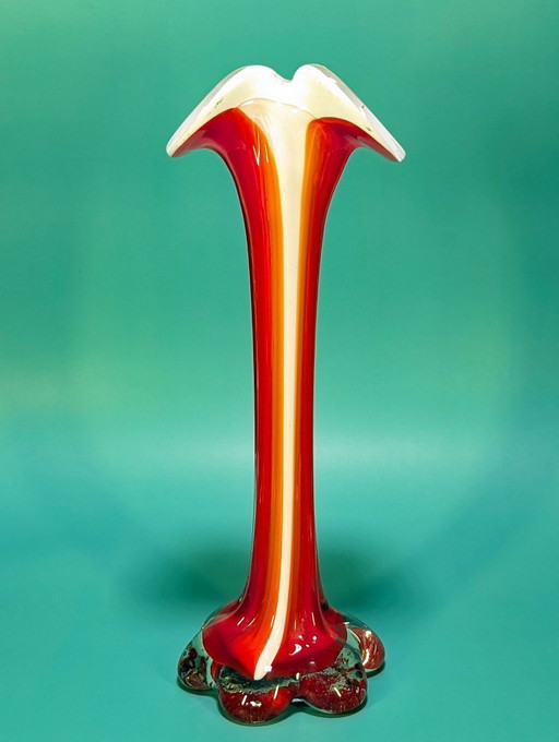 Vintage 60's Murano Vase "Coral" Italia (circa 1960)