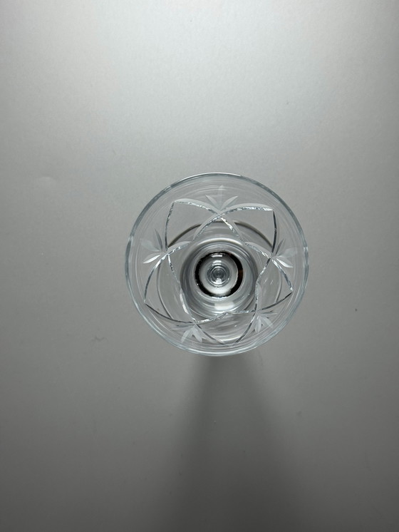 Image 1 of Holmegaards Glasværk - Años 20 - Juego de 8 copas de cóctel y aperitivo de cristal grabadas a mano - Modelo Ulla