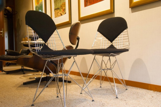 Image 1 of Vitra Eames Wire Chair DKR cromo: zwart hopzak