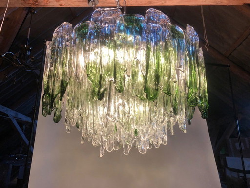 Mazzega Murano chandelier mid century modern