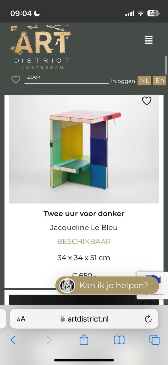 Image 1 of Mesa auxiliar Jacqueline Le Blue 'Booked