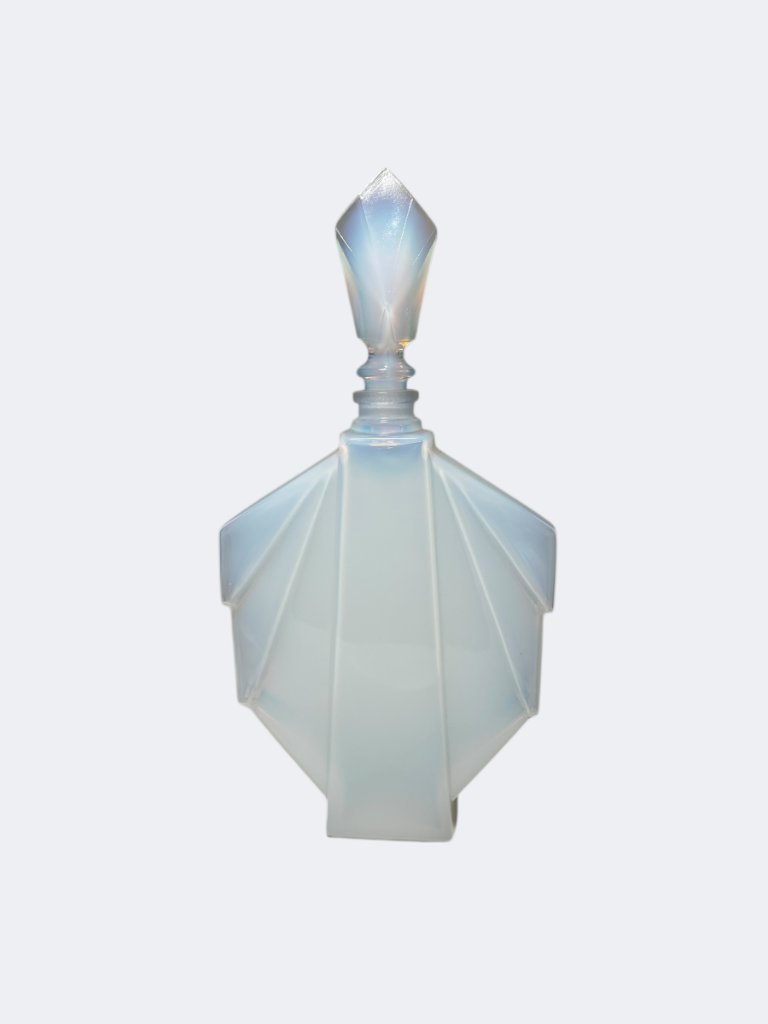 Art Deco Sabino Perfume Bottle - Antique French Opaline Glass