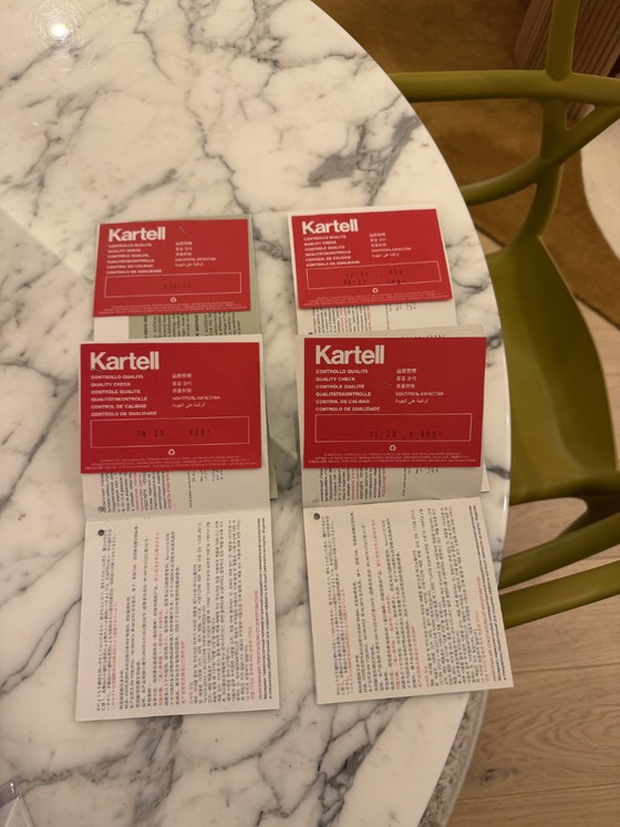 4 x Sedie Kartell Masters (2 x Salvia, 2 x Senape) – Sedie da pranzo, Plastica (photo 9 of 9)