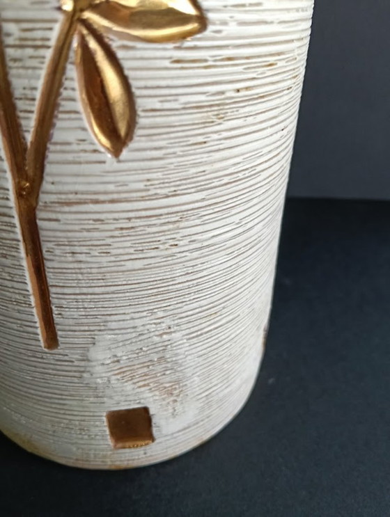 Mid-Century Modern Vase – Fratelli Fanciullacci (Italy, 1950s/1960s) – Gold & Sgraffito – Ceramic (photo 11 of 11)