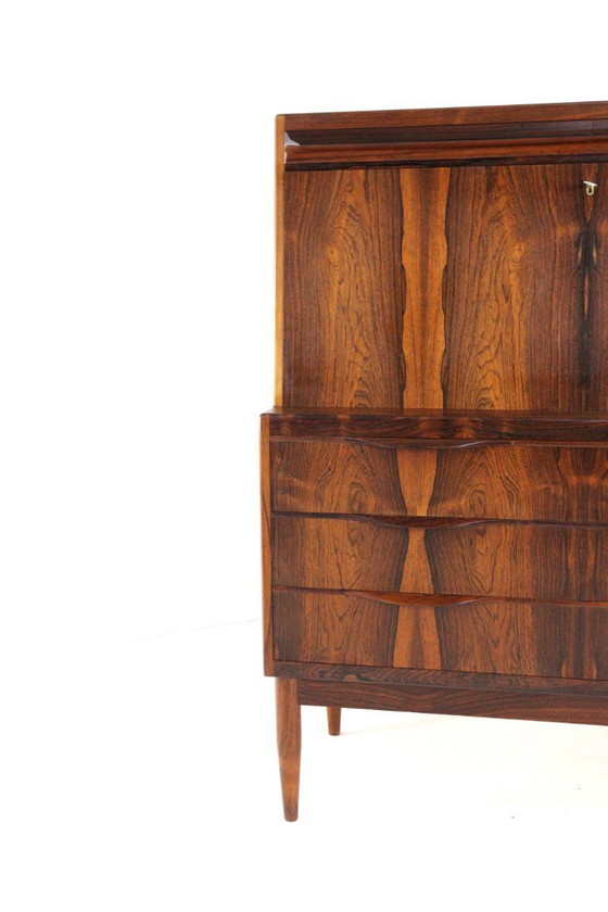 Image 1 of Erling Torvits voor Klim møbelfabrik vintage palissander secretaire bureau Deens