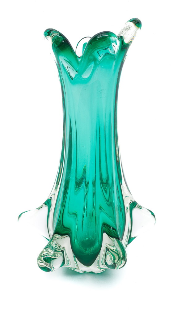 Image 1 of Vase Murano "Chambord" Vert