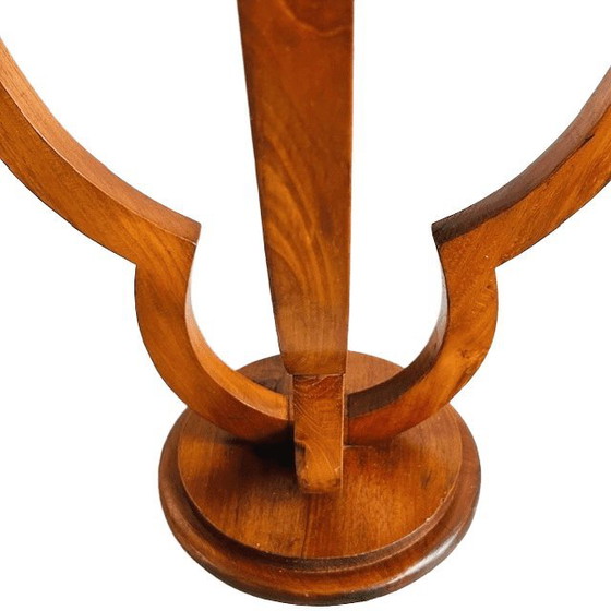Image 1 of Antique art deco modernist side table coffee table walnut 1930's