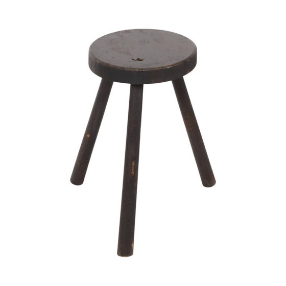 Vecchio Sgabello Treppiede Rustico Legno Massello Tinto 45cm – Sgabelli, Wood (photo 13 of 14)