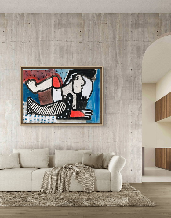 Image 1 of Nude in Chromatic Construction c.2000 - High-quality painting