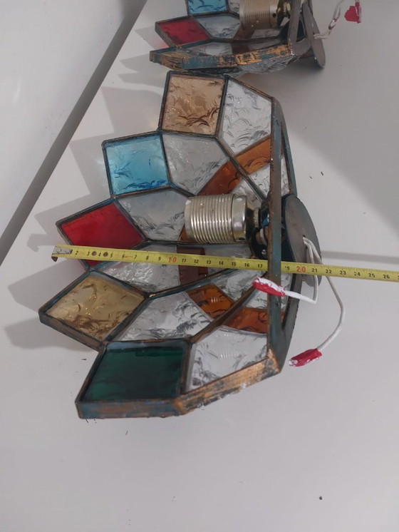 Image 1 of Pair of brutalist Italian sconses 70'