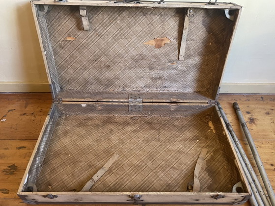 Image 1 of Mesa plegable para picnic con funda de tela para coche, estilo francés