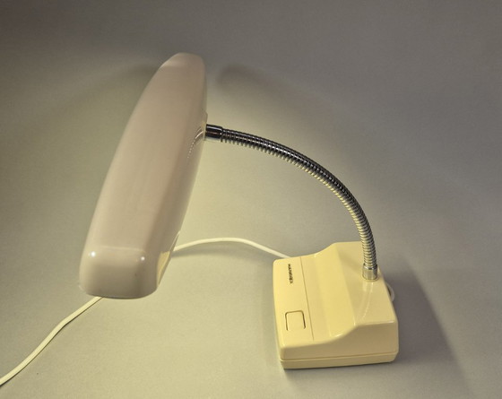 Hanimex bureaulamp, beige, Tafellampen, Kunststof, Metaal, Vintage (foto 3 van 11)