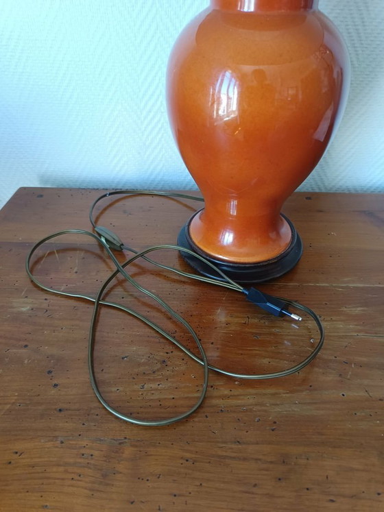 Image 1 of Limoges porcelain lamp by Mergey and Art Deco lampshade